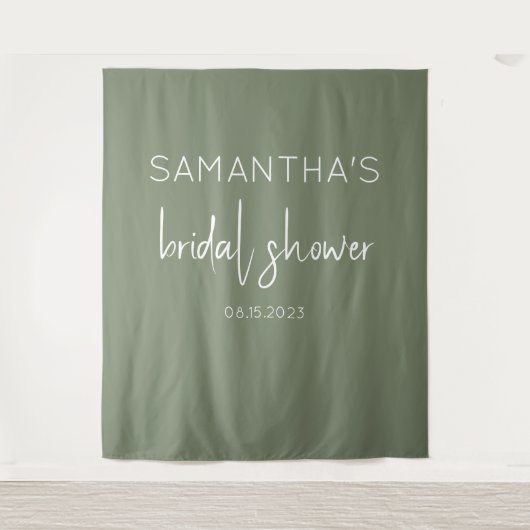 Tenture Arrière-plan de la Fête des mariées verte Sage (Devant)