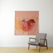 Tenture Arrière-plan de la fleur à main et plan de ligne (En situation (horizontale))