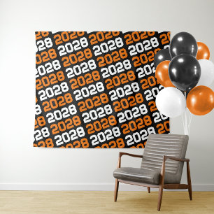 Tenture Arrière-plan de la graduation noire et orange