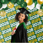 Tenture Arrière-plan de la graduation verte et or