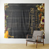 Tenture Arrière-plan de la photo d'anniversaire fleurie d' (En situation (horizontale))