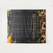 Tenture Arrière-plan de la photo d'anniversaire fleurie d' (Devant (Horizontal))