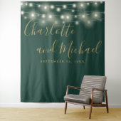 Tenture Arrière-plan de la photo Mariage or vert (En situation)