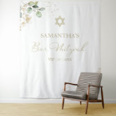 Tenture Arrière-plan de l'aquarelle Bar Mitzvah | Verdure  (En situation)