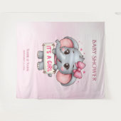 Tenture Arrière-plan de l'éléphant rose (Devant (Horizontal))