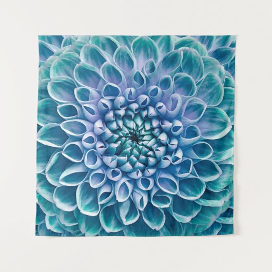 Tenture Arrière - plan de macro à fleurs turquoise Dahlia (Devant (Horizontal))