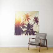Tenture Arrière - plan de plage tropical avec silhouette d (En situation)