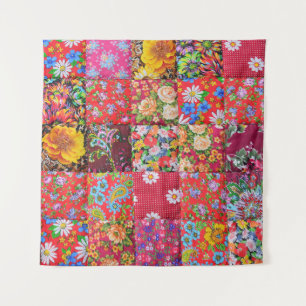 Tenture Arrière - plan de surface à patchwork floral artis