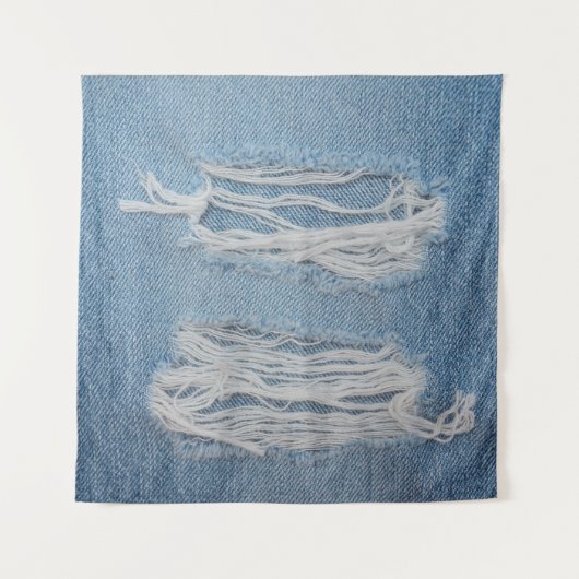 Tenture Arrière - plan de texture de jean bleu déchirée. D (Devant)