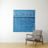 Tenture Arrière - plan de texture jeans bleu. (En situation)