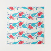 Tenture Arrière - plan de tulipes. Motif turc traditionnel (Devant (Horizontal))