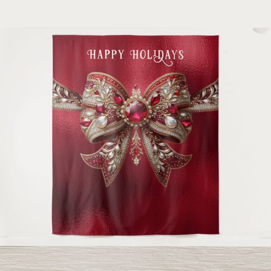 Tenture Arrière-plan de vacances Red Bow (Devant)