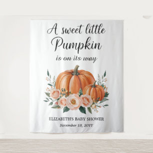 Tenture Arrière-plan du Baby shower Citrouille personnalis