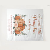 Tenture Arrière-plan du Baby shower Citrouille personnalis (Devant (Horizontal))