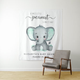 Tenture Arrière-plan du Baby shower d'aquarelle éléphant