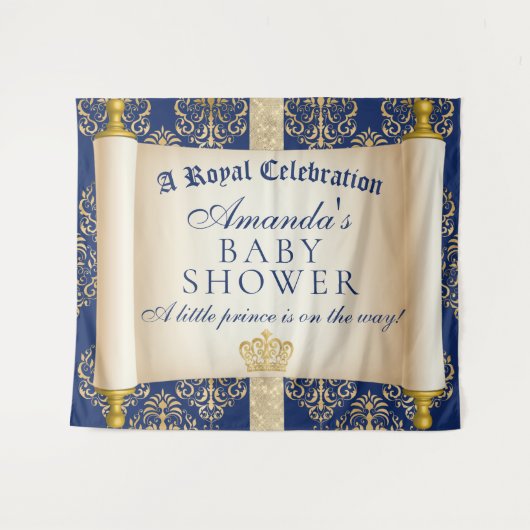 Tenture Arrière-plan du Baby shower de défilement élégant (Devant (Horizontal))