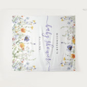 Tenture Arrière-plan du Baby shower fleur sauvage (Devant (Horizontal))