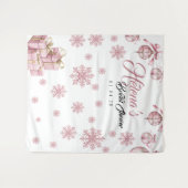 Tenture Arrière-plan du flocon rose | Fête des mariées d'h (Devant (Horizontal))