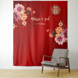Tenture Arrière-plan du Mariage chinois Peony