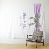 Tenture Arrière-plan du Mariage de Bow Diamond violet (En situation (horizontale))