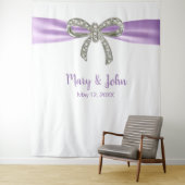 Tenture Arrière-plan du Mariage de Bow Diamond violet (En situation)