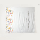 Tenture Arrière-plan du Mariage de Fleur sauvage de couleu (Devant (Horizontal))