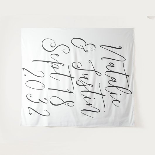 Tenture Arrière-plan du Mariage de script de calligraphie  (Devant (Horizontal))