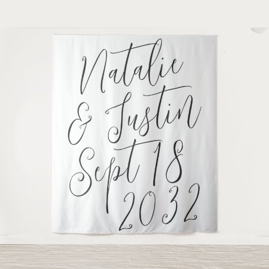 Tenture Arrière-plan du Mariage de script de calligraphie  (Devant)