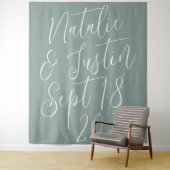Tenture Arrière-plan du Mariage de script de calligraphie (En situation)