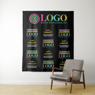 Tenture Arrière-plan du Modèle de texte du logo répété en
