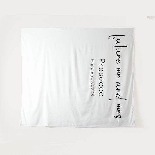 Tenture Arrière-plan du Wedding shower de script moderne (Devant (Horizontal))