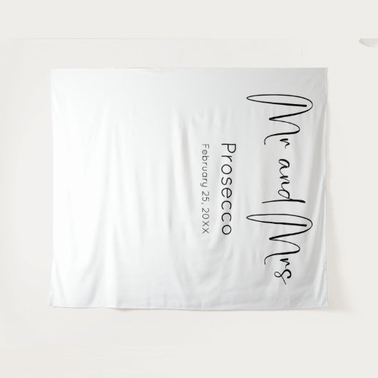 Tenture Arrière-plan du Wedding shower de script moderne (Devant (Horizontal))