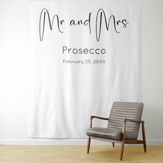 Tenture Arrière-plan du Wedding shower de script moderne (En situation)