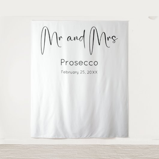 Tenture Arrière-plan du Wedding shower de script moderne (Devant)