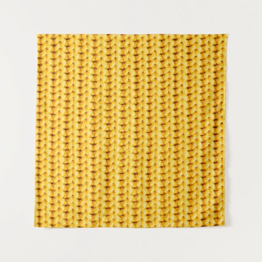 Tenture Arrière - plan en laine à tricot jaune (Devant (Horizontal))