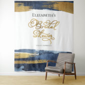 Tenture Arrière-plan Fête des mariées | Aquarelle bleue Ab (En situation)