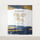 Tenture Arrière-plan Fête des mariées | Aquarelle bleue Ab (Devant)