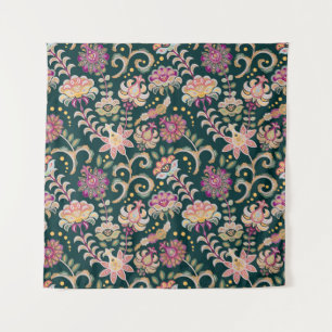 Tenture Arrière - plan floral sans couture. Fleurs roses e