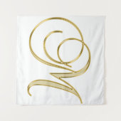 Tenture Arrière - plan initial de lettre alphabet (Devant (Horizontal))