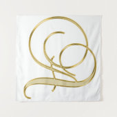 Tenture Arrière - plan initial de lettre alphabet (Devant (Horizontal))