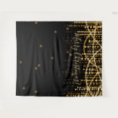 Tenture Arrière-plan Joyeux Noël Soirée Gold String Lumièr (Devant (Horizontal))