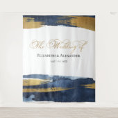 Tenture Arrière-plan mariage | Aquarelle bleue Abstraite d (Devant)