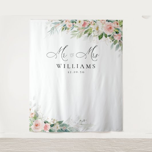 Tenture Arrière-plan Mariage de roses blanches Ethereal (Devant)