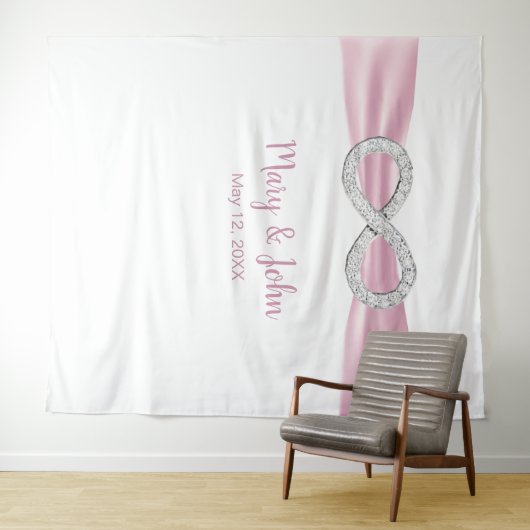 Tenture Arrière-plan Mariage d'infinité en diamant rose (En situation (horizontale))