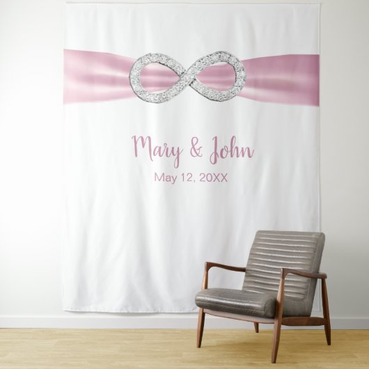 Tenture Arrière-plan Mariage d'infinité en diamant rose (En situation)