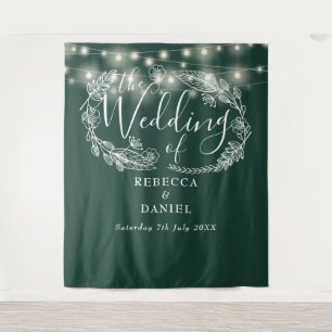 Tenture Arrière-plan Mariage Emerald Green String