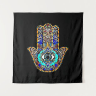 Tenture Arrière-plan noir Hamsa Design