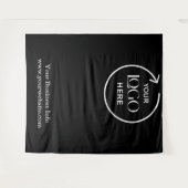 Tenture Arrière-plan noir - Logo d'événements professionne (Devant (Horizontal))