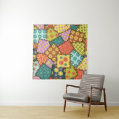 Tenture arrière - plan patchwork avec différents motifs (En situation)