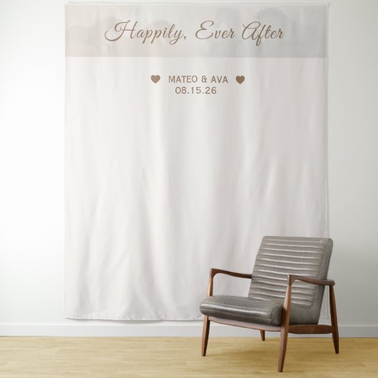 Tenture Arrière-plan personnalisé mariage (En situation)